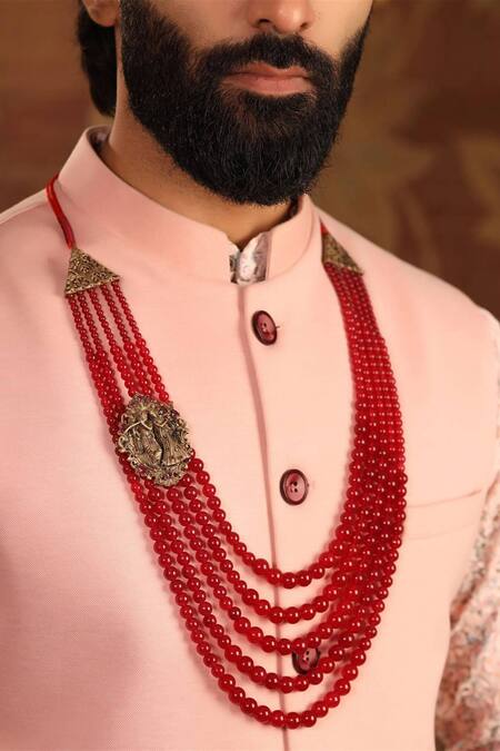 Cosa Nostraa Red Might Embellished Mala Online at Aza Fashions Cosa Nostraa_Red Might Embellished Mala _Online_at_Aza_Fashions