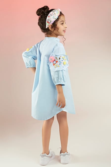 Joey & Pooh Whimsical Hand Embroidered Dress 