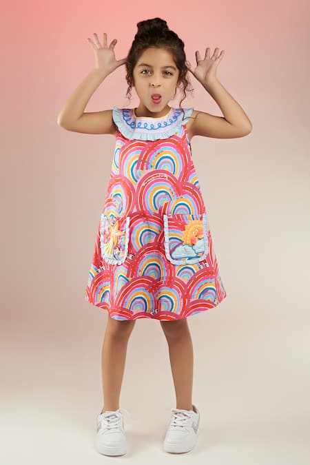 Girls Rainbow Colors Dress Baby's Dress Toddler Dress Child's Dress Girls  Clothing Rainbow Stripes Flutter Sleeves Dress Summer Dress - Etsy