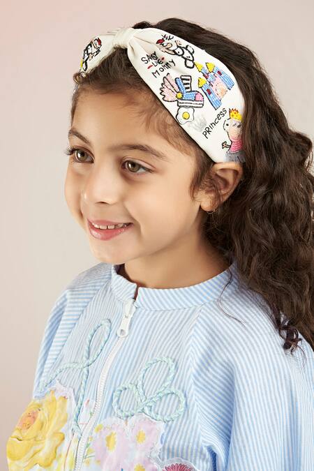 Buy_Joey & Pooh_Blue Cotton Embroidery Stripe And Floral Print Jacket With Shorts 