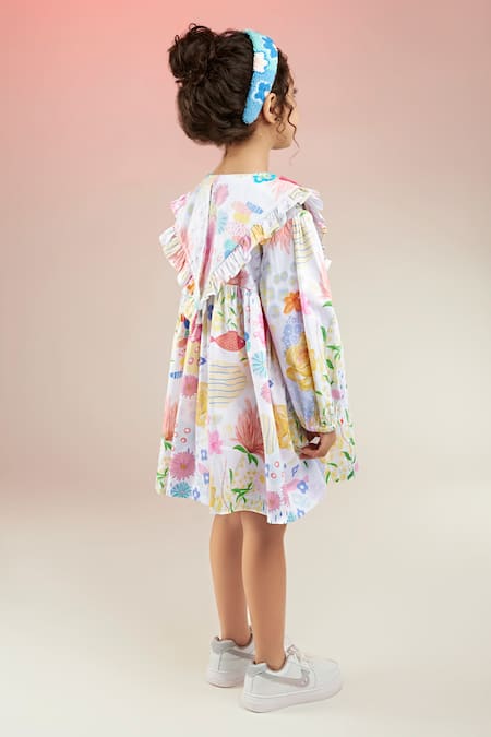 Joey & Pooh Floral Vine Print Dress 