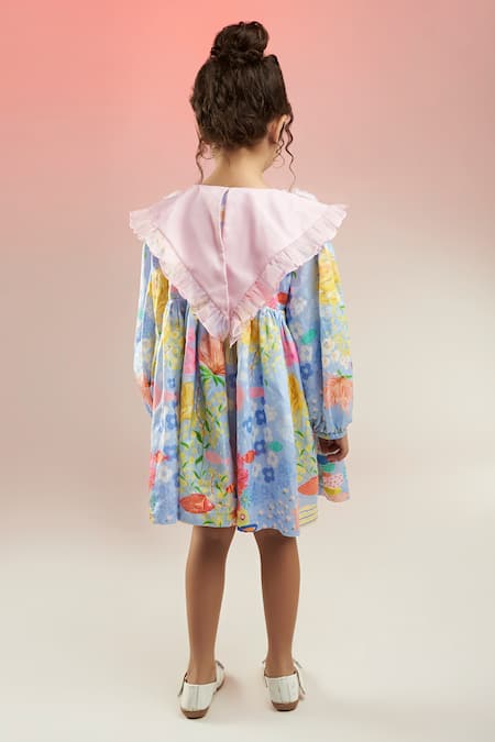 Joey & Pooh Dandy Bloom Embroidered Dress 