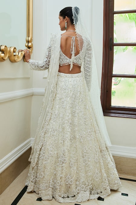 Nitika Gujral Floral Pattern Embroidered Bridal Lehenga Set 