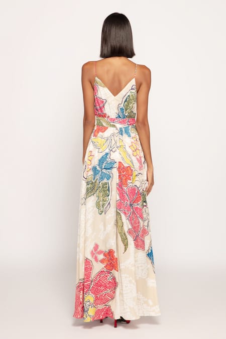 Saaksha & Kinni Periwinkle Bandhani Print Dress 