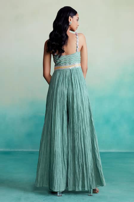 The Right Cut Euphoria Chanderi Hand Embroidered Jumpsuit 