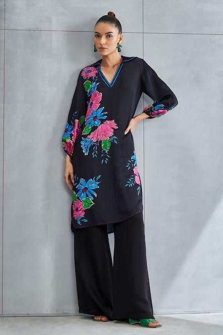 Namrata Joshipura Zinnia Floral Bloom Pattern Tunic 