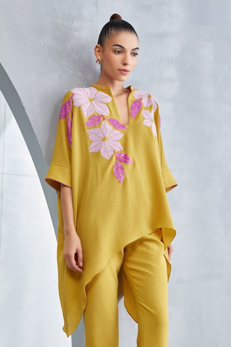 Namrata Joshipura Wild Embellished Handkerchief Hem Tunic 