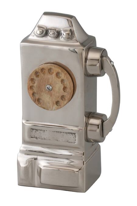 MANOR HOUSE_Silver Aluminium Telephone Showpiece _Online_at_Aza_Fashions