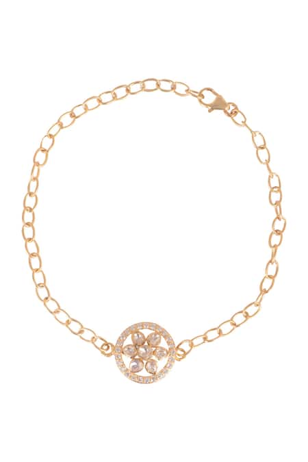 Sica Jewellery Moissanite Polki Embellished Bracelet 