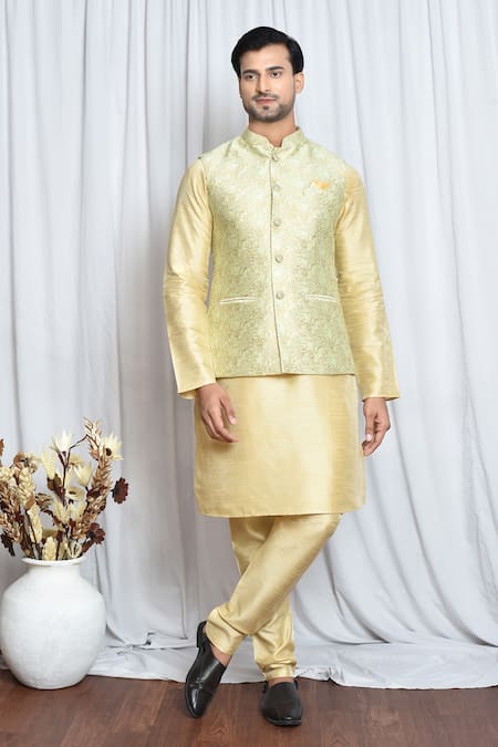 Aryavir Malhotra Vine Bloom Woven Nehru Jacket 