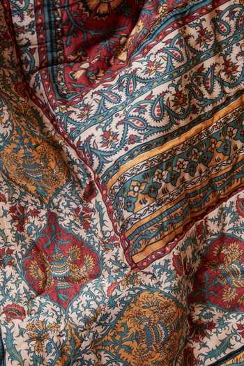 Ritu Kumar_Multi Color Silk, Voil Floral Quilt Single Pc_Online_at_Aza_Fashions