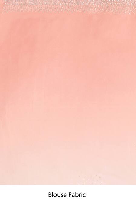 Samyukta Singhania_Pink Satin Stones Pastel Ombre Saree With Running Blouse_Online_at_Aza_Fashions