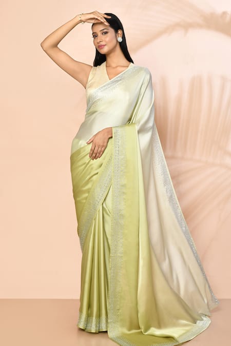 Samyukta Singhania Ombre Satin Saree With Running Blouse 