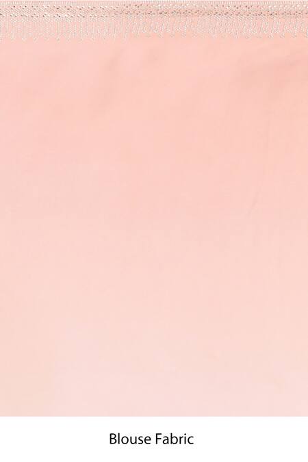 Samyukta Singhania Peach Satin Stones Embellished Border Ombre Saree With Running Blouse Online at Aza Fashions Samyukta Singhania_Peach Satin Stones Embellished Border Ombre Saree With Running Blouse_Online_at_Aza_Fashions