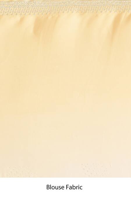 Samyukta Singhania_Yellow Satin Stones Sunset Ombre Saree With Running Blouse_Online_at_Aza_Fashions