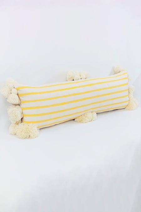 Throwpillow Striped Tassel Cushion Cover 