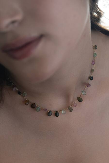 Buy_Do Taara_Multi Color Natural Stones Necklace_Online_at_Aza_Fashions