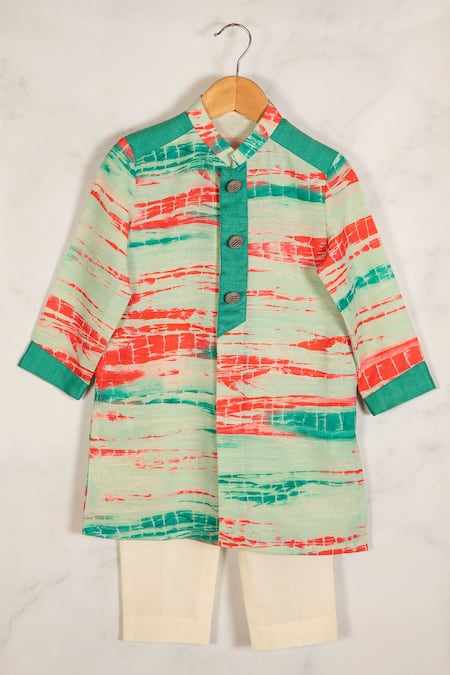 Minikin Tie Dye Print Kurta Set 