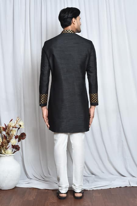 Arihant Rai Sinha Floral Placement Woven Sherwani Set 
