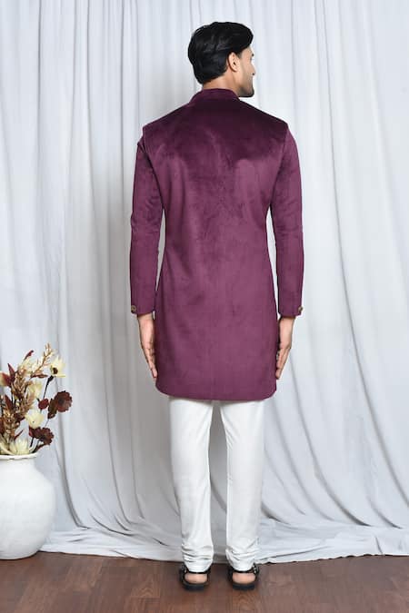 Arihant Rai Sinha Velvet Sherwani Set 