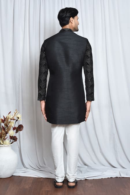 Arihant Rai Sinha Sequin & Thread Embroidered Sherwani Set 