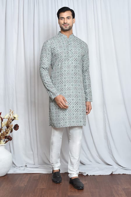 Aryavir Malhotra Moroccan Print Kurta Set 