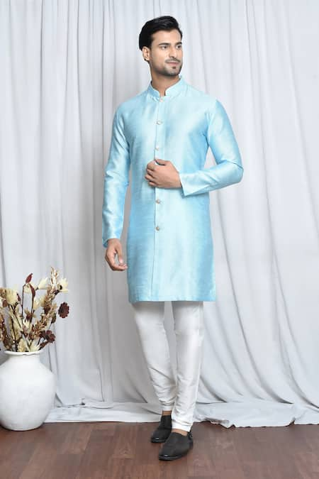 Aryavir Malhotra Chevron Pattern Woven Kurta 