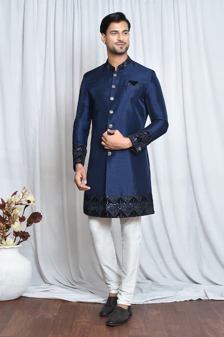 Aryavir Malhotra Cut Dana Placement Embroidered Sherwani Set 