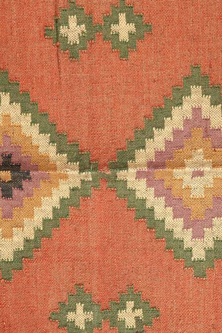 Nakshikathaa - Homeware_Multi Color Jute Wool Hand Woven Rectangle Shape Rug_Online_at_Aza_Fashions