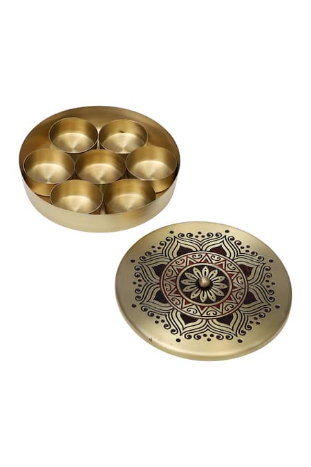 Nakshikathaa - Homeware Utsav Brass Masaladan 