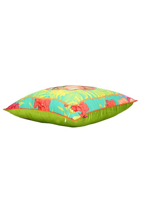 Buy_Oris Root_Multi Color Printed Bagh E Erum Abeer Floral Cushion Cover Set Of 5_Online_at_Aza_Fashions