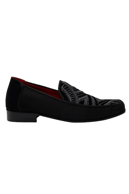 Buy_Pako_Black Embroidered Matthew Shoes  _Online_at_Aza_Fashions