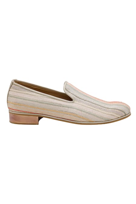Buy_Pako_Multi Color Textured Neil Stripe Shoes  _Online_at_Aza_Fashions