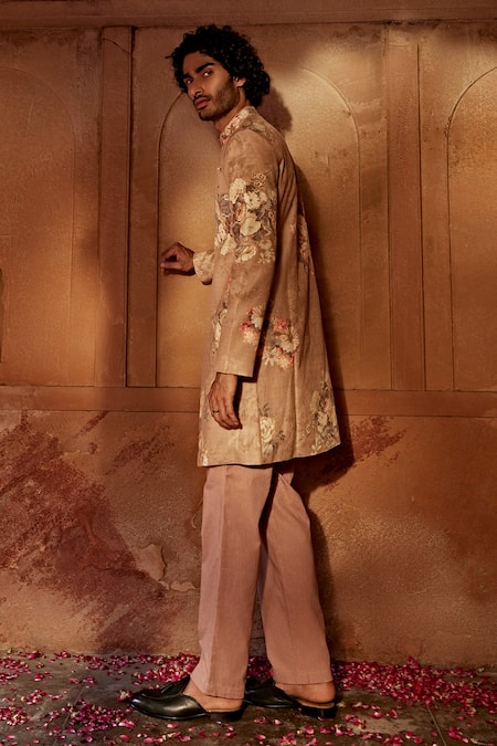 Kalista Kairav Floral Pattern Sherwani Set