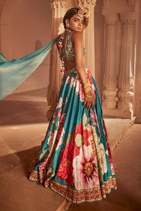 Kalista Gulshaad Flower Pattern Bridal Lehenga Set 
