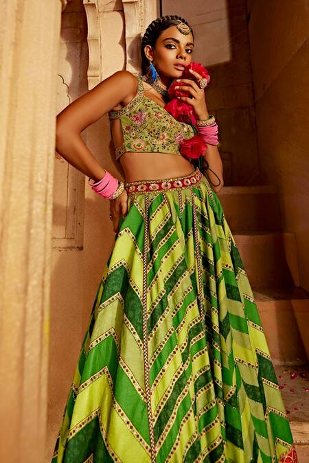 Yellow and Green Sabyasachi Inspired Lehenga Choli for Women With Dupatta  ,indian Designer Ready to Wear Partywear Lehenga Choli Braidsmaid - Etsy