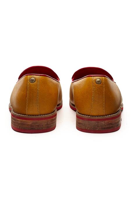 Buy_Banjaaran Studio_Yellow Woven Mustard Slip-on Loafers_Online_at_Aza_Fashions