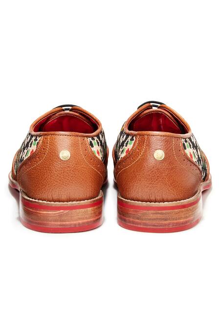 Buy_Banjaaran Studio_Multi Color Handcrafted Leather Brogue Shoes_Online_at_Aza_Fashions