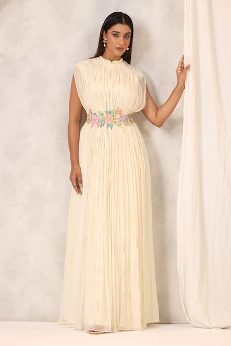 k-anshika Gathered Embellished Gown 