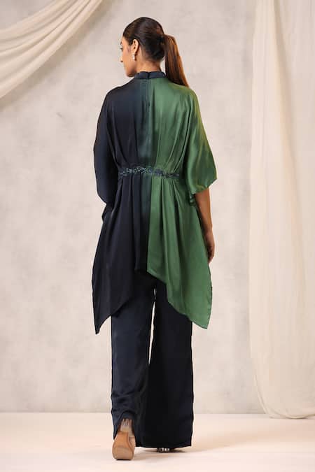 K-Anshika Floral Embroidered Gathered Tunic & Pant Set 