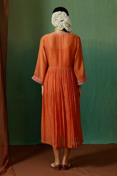 Chokhi Chorri Ratnhaar Embroidered Yoke Gathered Dress 