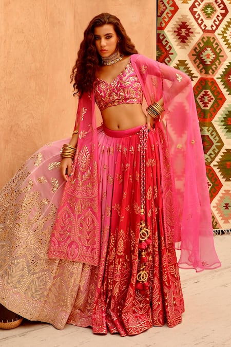 Pallavi Jaipur 24 Kali Embroidered Bridal Lehenga Set 
