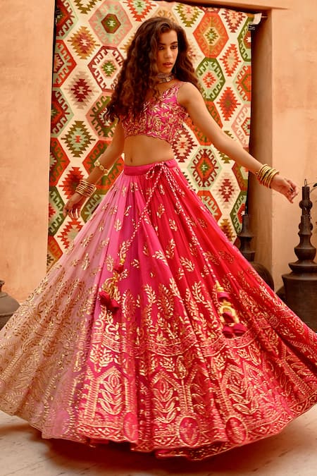 Vasansi Jaipur Pink Georgette Lehenga Online Clothes in Jaipur - Clothers  and footear на Salexy.in 17.09.2019