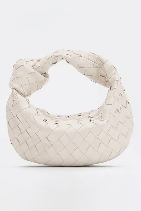 Buy Pine And Drew White Jasper Leather Textured Bag at Aza Fashions Buy_Pine And Drew_White Jasper Leather Textured Bag_at_Aza_Fashions