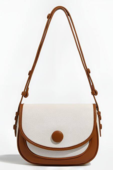 Buy_Pine And Drew_White Elizabeth Textured Bag_Online_at_Aza_Fashions