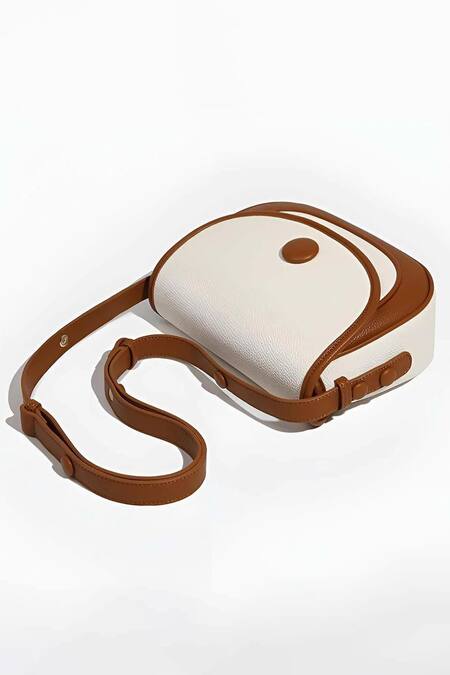 Pine And Drew_White Elizabeth Textured Bag_at_Aza_Fashions