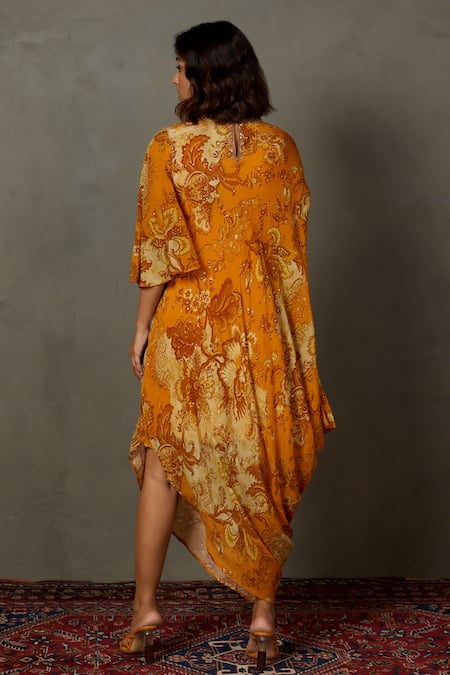 RI.Ritu Kumar Liberty Print Asymmetric Dress 