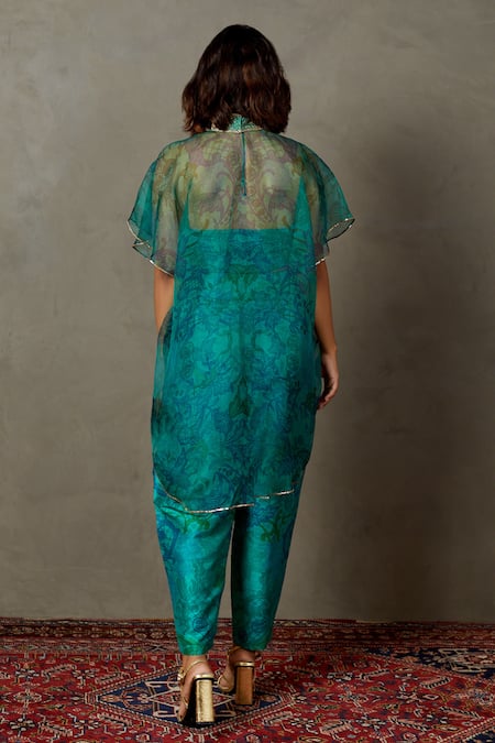 RI.Ritu Kumar Primrose Print & Embroidered Shirt Pant Set 