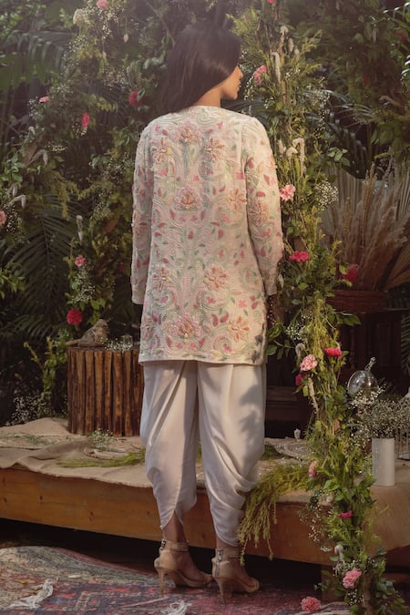 Samatvam By Anjali Bhaskar Shaheen Dhoti Jumpsuit & Embroidered Jacket Set 