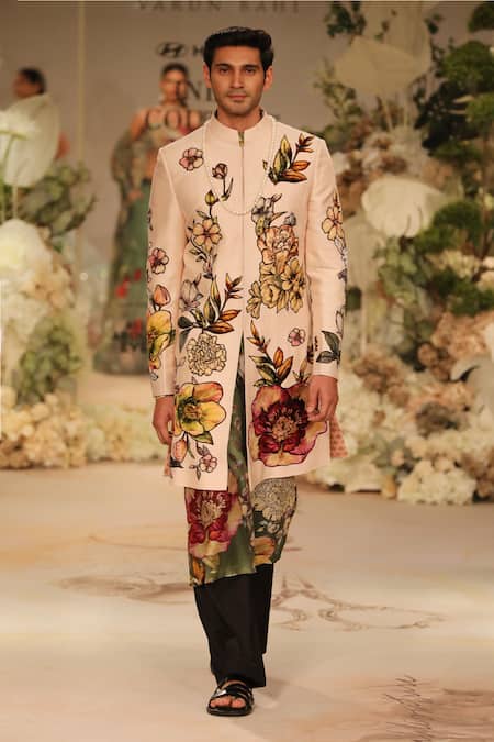 Varun Bahl Applique Embroidered Sherwani Set 